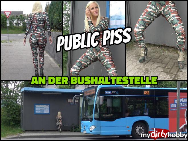 PUBLIC PISS | Stop in the hauengen fuck suit wet pissed
