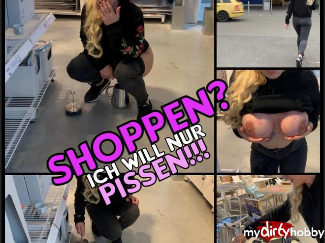 Shopping? I just want to piss !! Teapot full - tits full - cup full